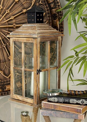 79 ديكو فانوس شموع خشبي، 23 × 9 انش in Kuwait