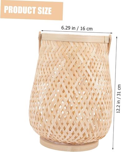 Angoily 3pcs Bamboo lamp Home Accents Decor astetic Room Decor Table Decorations Decorative Table lamp Small Lamps Bamboo Candle Lantern Decorative Candle Holders for Home Decor Household in Saudi Arabia