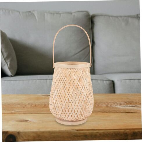 Angoily 3pcs Bamboo lamp Home Accents Decor astetic Room Decor Table Decorations Decorative Table lamp Small Lamps Bamboo Candle Lantern Decorative Candle Holders for Home Decor Household in Saudi Arabia