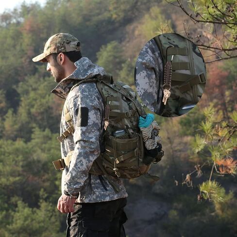 قطعتان من شماعة سلسلة المفاتيح مع سلسلة خطافات وحامل خطاف لعربة الأطفال شديد التحمل لزجاجة المياه في الهواء الطلق، والمشي لمسافات طويلة، والشواء، وحقيبة الظهر باللون الأسود in Kuwait