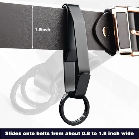 Yisheme Duty Belt Key Holder, Key Clip for Belt, Stainless Steel Tactical Stealth Key Holder for Police and Fire Agencies (5Pack), Black, 4.5*1.0*0.5 IN in Kuwait