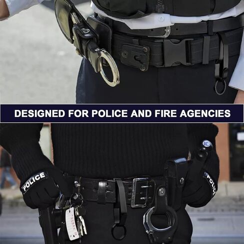 Yisheme Duty Belt Key Holder, Key Clip for Belt, Stainless Steel Tactical Stealth Key Holder for Police and Fire Agencies (5Pack), Black, 4.5*1.0*0.5 IN in Kuwait