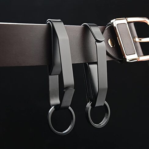 Yisheme Duty Belt Key Holder, Key Clip for Belt, Stainless Steel Tactical Stealth Key Holder for Police and Fire Agencies (5Pack), Black, 4.5*1.0*0.5 IN in Kuwait