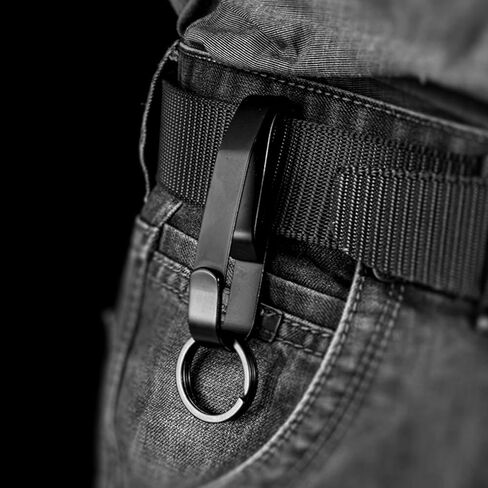 Yisheme Duty Belt Key Holder, Key Clip for Belt, Stainless Steel Tactical Stealth Key Holder for Police and Fire Agencies (5Pack), Black, 4.5*1.0*0.5 IN in Kuwait