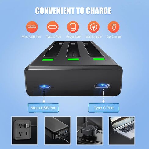 عبوتان من بطاريات 1800 مللي أمبير في الساعة لكاميرا Insta360 ONE X2 ومحور شاحن USB سريع ثلاثي القنوات لبطارية Insta360 ONE X2 (البطارية غير مقاومة للماء) in Kuwait