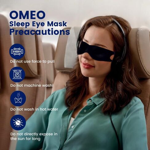 قناع نوم OMEO، قناع عين ناعم ومريح للنوم، ضروري للسفر، قناع نوم يحجب الضوء، بليندر عيون ليلي رفيع للغاية، أغطية عين للنوم، متوسط، أسود in Kuwait