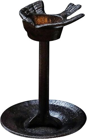 THE WUJII Rustic Bird Iron Candle Holder, Black Metal Candlestick Holder for Table Decor, Tea Lights and Taper Candle Holders in Saudi Arabia