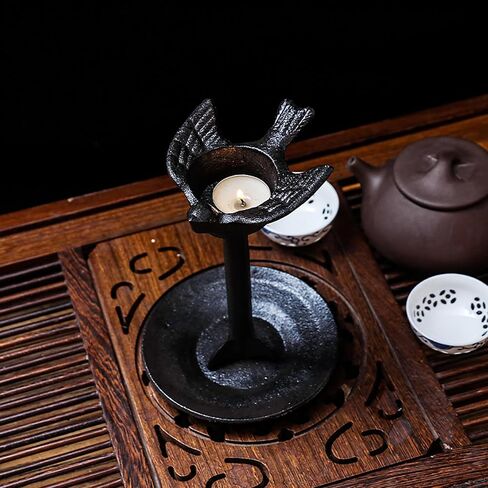THE WUJII Rustic Bird Iron Candle Holder, Black Metal Candlestick Holder for Table Decor, Tea Lights and Taper Candle Holders in Saudi Arabia