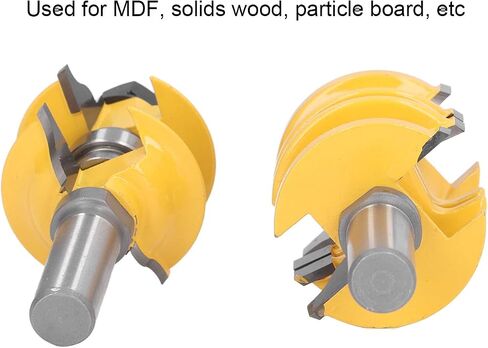 Entry Door Router Bit, Longer Service Life Adjustable Cabinet Routers Bits 2Pcs/Set Sharper Cutting for Plywood in Saudi Arabia