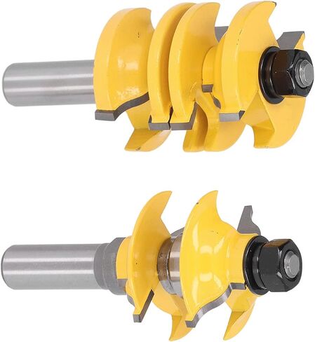 Entry Door Router Bit, Longer Service Life Adjustable Cabinet Routers Bits 2Pcs/Set Sharper Cutting for Plywood in Saudi Arabia