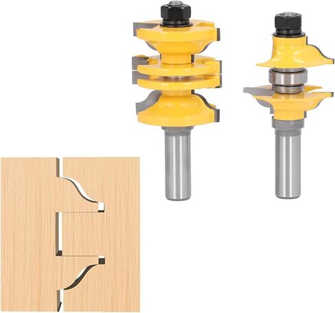 Entry Door Router Bit, Longer Service Life Adjustable Cabinet Routers Bits 2Pcs/Set Sharper Cutting for Plywood in Saudi Arabia