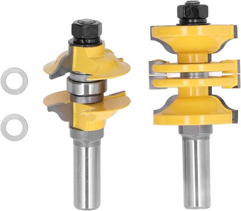 Entry Door Router Bit, Longer Service Life Adjustable Cabinet Routers Bits 2Pcs/Set Sharper Cutting for Plywood in Saudi Arabia