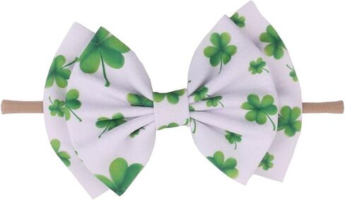 DDNFO St Patricks Day Green Baby Bow أغطية الرأس إكسسوارات البنات. (F87) (النوع A) in Kuwait