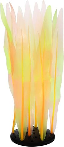 VOCOSTE Soft Silicone Glowing Aquatic Artificial Seaweed, Fluorescence Aquarium Kelp for Fish Tank Decoration, Pink in Saudi Arabia