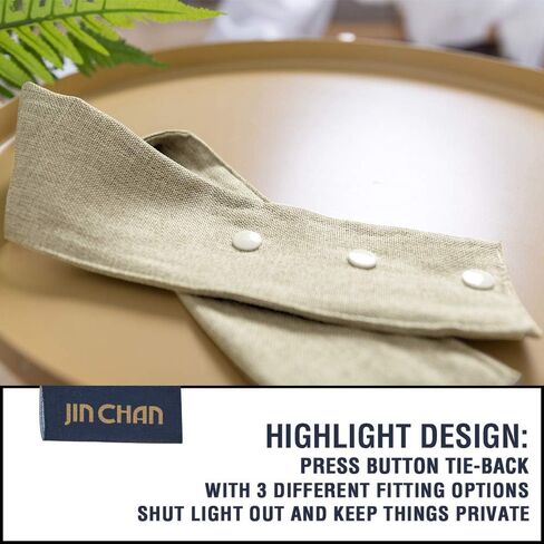 ستارة باب فرنسية من الكتان الصناعي من Lazzzy، ستارة بيج معزولة حراريًا، ستارة مدخل كريمية، لوحة واحدة للانزلاق باب زجاجي 40 بوصة مع رباط خلفي، بيج رمادي in Kuwait