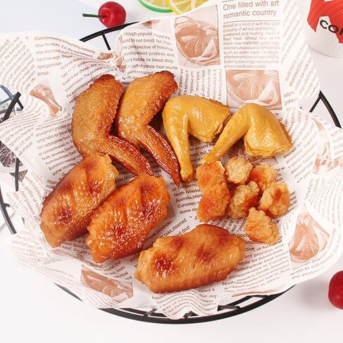 دويفن 4 قطع من اجنحة الدجاج الاصطناعية، نموذج اجنحة دجاج محمصة محاكاة، اعواد طبل نابضة بالحياة، ادوات لتزيين المنزل والمطبخ والمطعم وطاولة العرض والتصوير الفوتوغرافي in Kuwait