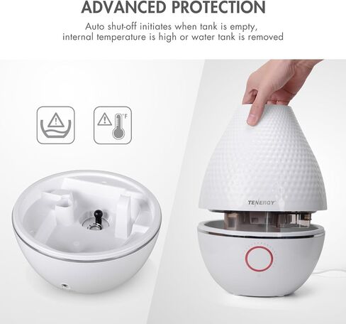 Tenergy Pluvi Ultrasonic Cool Mist Humidifier Advanced Mist Generator Essential Oil Diffuser, 360°Adjustable Mist Outlet, Auto-shut Off Easy to Clean, 2.5L Quiet Humidifier in Saudi Arabia