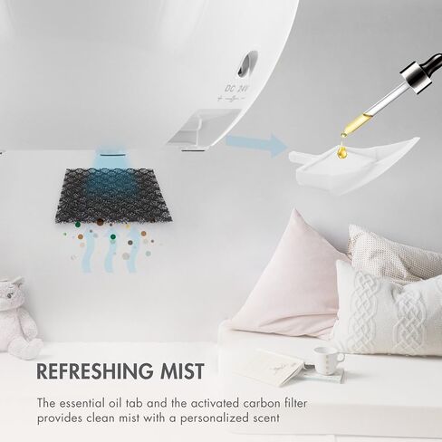 Tenergy Pluvi Ultrasonic Cool Mist Humidifier Advanced Mist Generator Essential Oil Diffuser, 360°Adjustable Mist Outlet, Auto-shut Off Easy to Clean, 2.5L Quiet Humidifier in Saudi Arabia