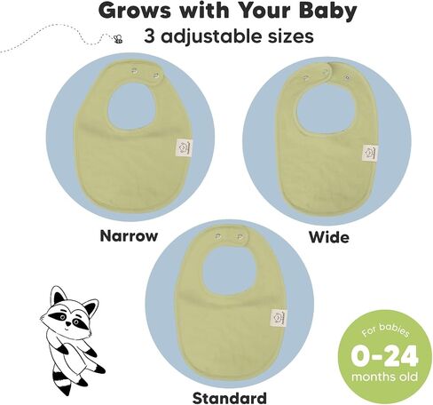 KeaBabies 8-Pack Organic Baby Bibs for Girls & Boys and 8-Pack Organic Baby Bandana Drool Bibs - Teething Baby Bibs for Boy, Girl - Stylish Unisex Bandana Bibs - Newborn Bibs for Baby Girl, Boy in Saudi Arabia