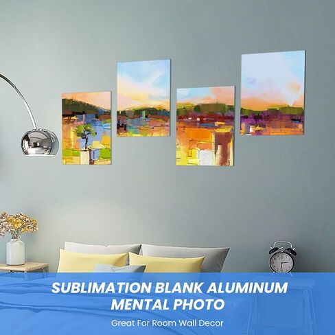 Sublimation Aluminum Blank Metal Photo Sign Blanks Wall Poster Frame Custom Pictures Wall Art for Bedroom Living Room Wedding Baby Pet Family Picture Framed Wall Decor, 11 x 14 Inch, White (2 Pieces) in Saudi Arabia