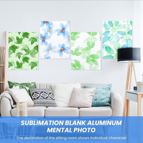 Sublimation Aluminum Blank Metal Photo Sign Blanks Wall Poster Frame Custom Pictures Wall Art for Bedroom Living Room Wedding Baby Pet Family Picture Framed Wall Decor, 11 x 14 Inch, White (2 Pieces) in Saudi Arabia