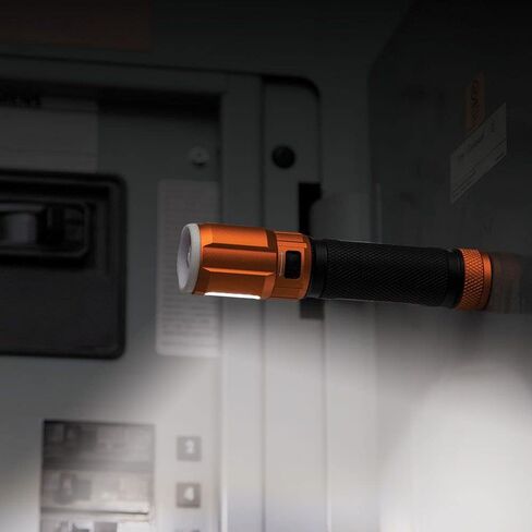 Klein Tools 56412 Rechargeable LED Flashlight with Worklight, 500 Lumens, USB Charging Cable, Pocket Clip, Battery Life Indicator, Magnetic in Kuwait