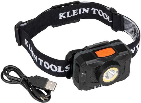 Klein Tools 56412 Rechargeable LED Flashlight with Worklight, 500 Lumens, USB Charging Cable, Pocket Clip, Battery Life Indicator, Magnetic in Kuwait