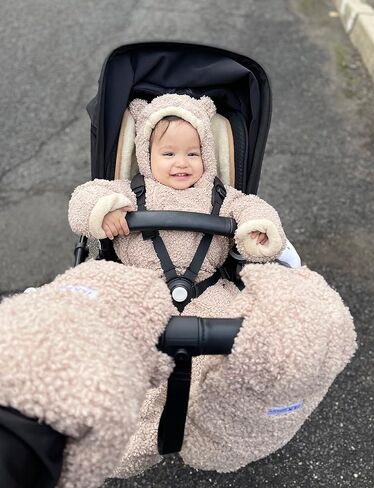 7AM Enfant Baby Jumpsuit Coat - 2 Central Zipper Teddy Jumpsuit for Baby, Water Repellent, Soft Cotton | Warm Baby Jumpsuit in Saudi Arabia