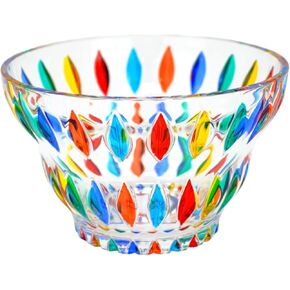 طبق حلوى إليزا من الكريستال الإيطالي وعاء تزيين صغير، وعاء كريستال للحلوى والوجبات الخفيفة والفواكه والزبادي والغمس وحامل المجوهرات والمكسرات والحلي، مطلي يدويًا، صنع في إيطاليا in Kuwait