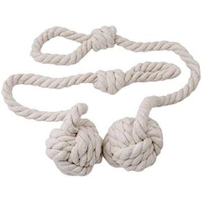 anjee 2 حزمة الستار Tiebacks، ومن ناحية الحياكة القطن التعادل ظهورهم لنافذة الستائر عقدة الكرة حبل Holdbacks، الستائر الثقيلة سحب الظهر العلاقات أصحاب داخلي الستائر الزخرفية، 1 زوج الأزرق الداكن in Kuwait