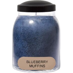 A Cheerful Giver - Blueberry Muffins Baby Scented Glass Jar Candle (6oz) with Lid & True to Life Fragrance Made in USA