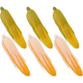 VIOCIWUO Artificial Corn 6Pcs, Fake Fruit Silmulate Vegetable Corn Prop Lifelike Home Decoration Photography Props(Green & White) in Kuwait