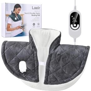 وسادة التدفئة الموزونة للرقبة والكتفين وسادة التدفئة الكهربائية laelr لتخفيف آلام الرقبة الخلفية 20 × 23 في منصات التدفئة الكتف 6 إعدادات التدفئة 6 مؤقتات إيقاف تلقائي للنساء والرجال عيد الميلاد عيد الميلاد in Kuwait