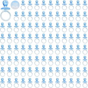 100 Pieces 2.75 Inch Baby Pacifier Baby Shower Plastic Pacifier for Baby Shower Pacifier, Gender Show Party Decoration DIY Baby Shower Birthday Party Gift (Clear) in Kuwait