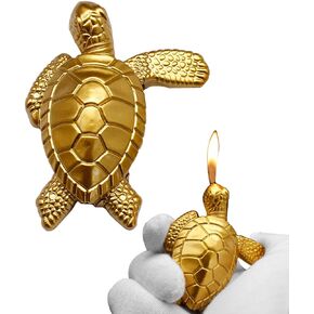 Creative Desktop Golden Turtle Butane Lighter - Cool Portable Gas Lighter With Adjustable Soft Flame, Refillable for Outdoor Indoor Use - Men's Boyfriend Gift in Saudi Arabia