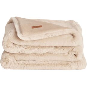 UnHide Marshmallow - Faux Fur Blanket - Heavy Weight, Extra Soft Blanket - Made from Recycled Materials - Machine Washable - Queen Size (60" x 80") - Rosy Baby in Kuwait