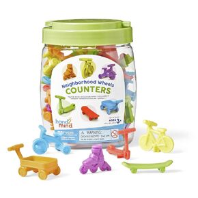 hand2mind Neighborhood Wheels Counters, Counters for Kids Math, Counting Toys, Color Sorting Toys, Transportation Toys, Math Manipulatives Kindergarten, Montessori Math Materials, Easter Egg Fillers