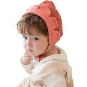 LLmoway Baby Toddler Girl Beanie Winter Knit Hat Soft Cute Cotton Hat with Strap