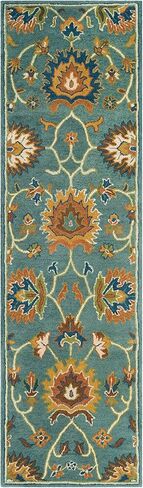 SAFAVIEH Heritage Collection Runner Rug - 2'3" x 6', Light Blue, Handmade Traditional Oriental Wool, Ideal for High Traffic Areas in Living Room, Bedroom (HG651A) in Saudi Arabia
