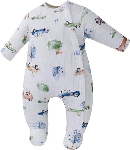 Miracle Baby Newborn Snowsuit Winter Sleepsuit Cotton Quilted Onesie Outfits,Footie Jumpsuit Romper for Girl Boy 0-6 Months in Kuwait