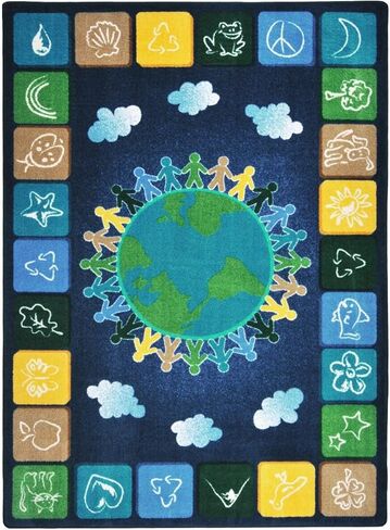 Joy Carpets One World Area Rug in Color Neutrals, 5'4" x 7'8" in Saudi Arabia
