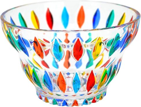 طبق حلوى إليزا من الكريستال الإيطالي وعاء تزيين صغير، وعاء كريستال للحلوى والوجبات الخفيفة والفواكه والزبادي والغمس وحامل المجوهرات والمكسرات والحلي، مطلي يدويًا، صنع في إيطاليا in Kuwait