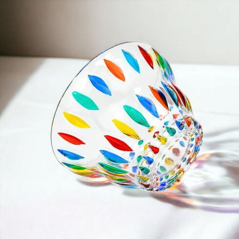 طبق حلوى إليزا من الكريستال الإيطالي وعاء تزيين صغير، وعاء كريستال للحلوى والوجبات الخفيفة والفواكه والزبادي والغمس وحامل المجوهرات والمكسرات والحلي، مطلي يدويًا، صنع في إيطاليا in Kuwait