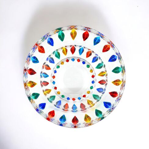 طبق حلوى إليزا من الكريستال الإيطالي وعاء تزيين صغير، وعاء كريستال للحلوى والوجبات الخفيفة والفواكه والزبادي والغمس وحامل المجوهرات والمكسرات والحلي، مطلي يدويًا، صنع في إيطاليا in Kuwait