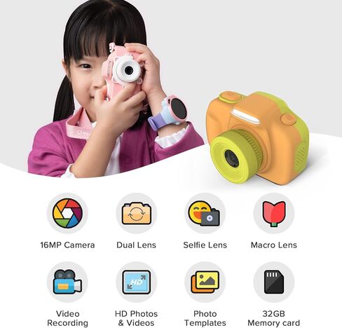 MyFirst Kids Digital Camera with 16MP Photos, Selfie Lens and LED Flash in Kuwait