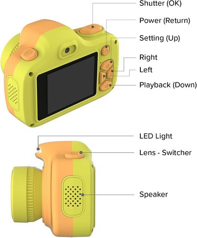 MyFirst Kids Digital Camera with 16MP Photos, Selfie Lens and LED Flash in Kuwait