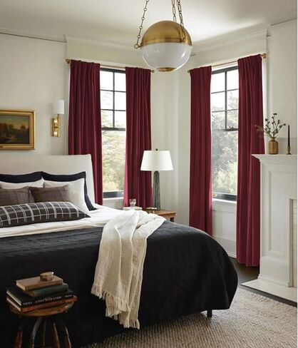 ستائر تعتيم مخملية خضراء من INOVADAY لغرفة النوم بطول 84 بوصة، مجموعة من لوحتين، علامة تبويب خلفية/جيب قضيب/حزام خطاف ستائر سوداء بطول 84 بوصة ستائر فاخرة طويلة لغرفة المعيشة - أخضر زيتوني، W50 X L84 in Kuwait