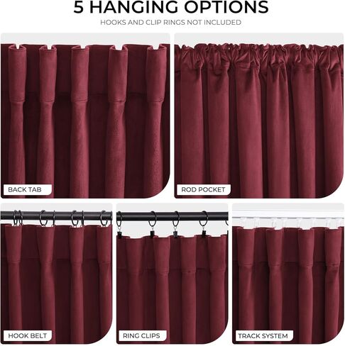 ستائر تعتيم مخملية خضراء من INOVADAY لغرفة النوم بطول 84 بوصة، مجموعة من لوحتين، علامة تبويب خلفية/جيب قضيب/حزام خطاف ستائر سوداء بطول 84 بوصة ستائر فاخرة طويلة لغرفة المعيشة - أخضر زيتوني، W50 X L84 in Kuwait