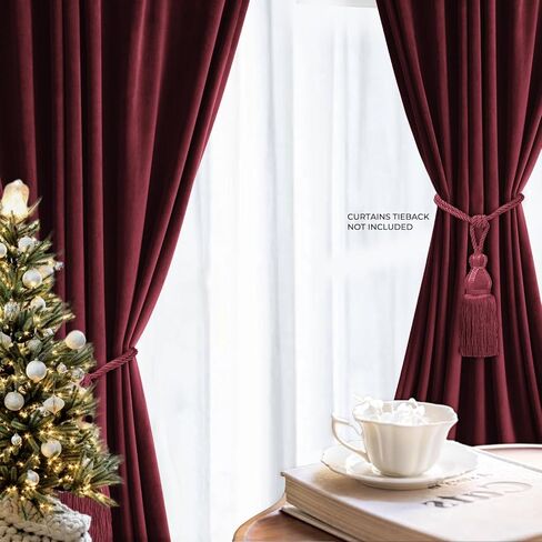 ستائر تعتيم مخملية خضراء من INOVADAY لغرفة النوم بطول 84 بوصة، مجموعة من لوحتين، علامة تبويب خلفية/جيب قضيب/حزام خطاف ستائر سوداء بطول 84 بوصة ستائر فاخرة طويلة لغرفة المعيشة - أخضر زيتوني، W50 X L84 in Kuwait