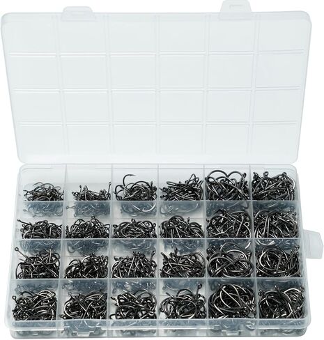 مجموعة خطافات صيد الاسماك في المياه العذبة/المالحة، مجموعة خطافات صيد السمك بالجملة من الستيل الكربوني عالي الكربون، خطاف صيد السمك في الهواء الطلق، لوازم فصول in Kuwait